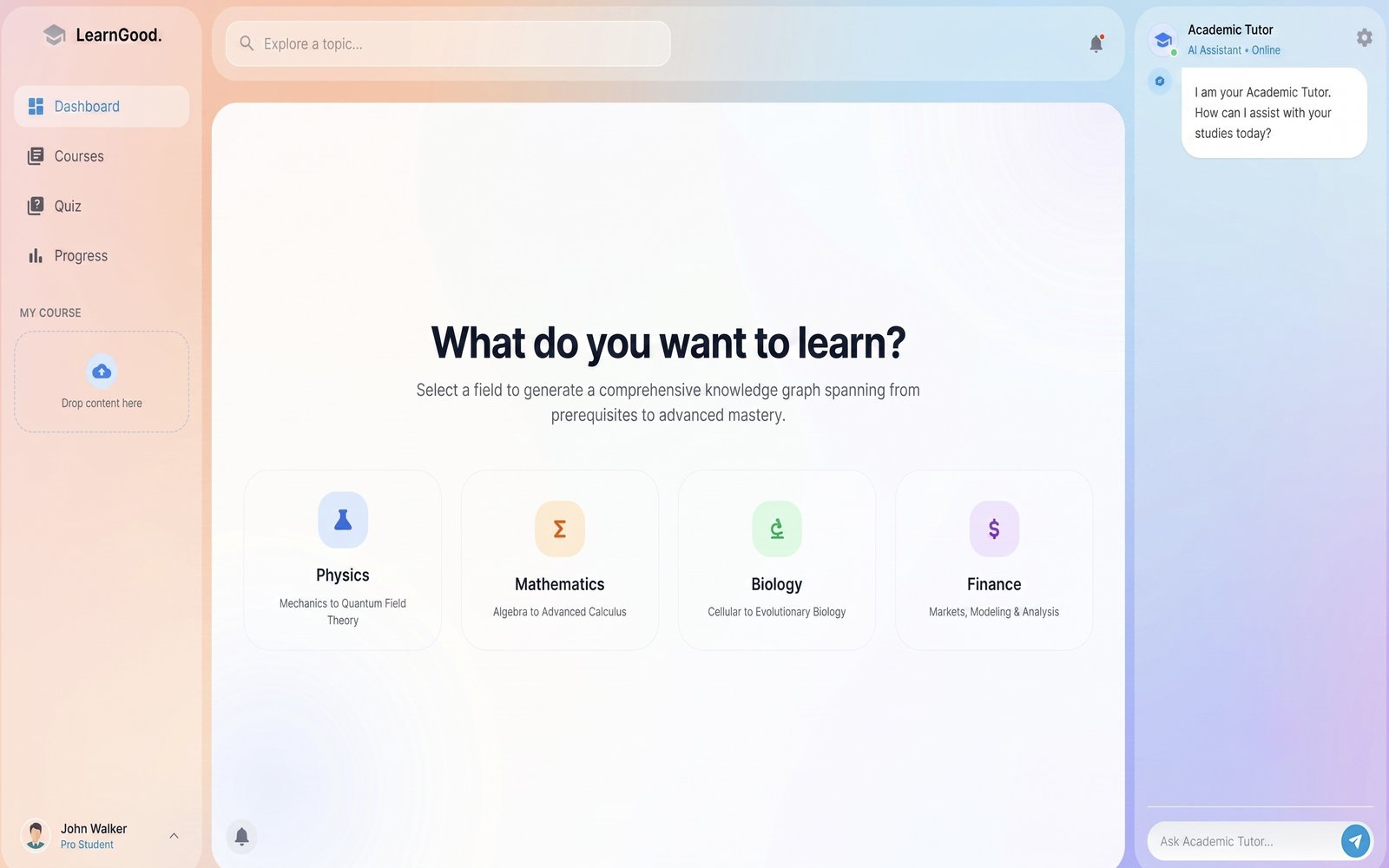 LearnGood — website designed and built by John Walker