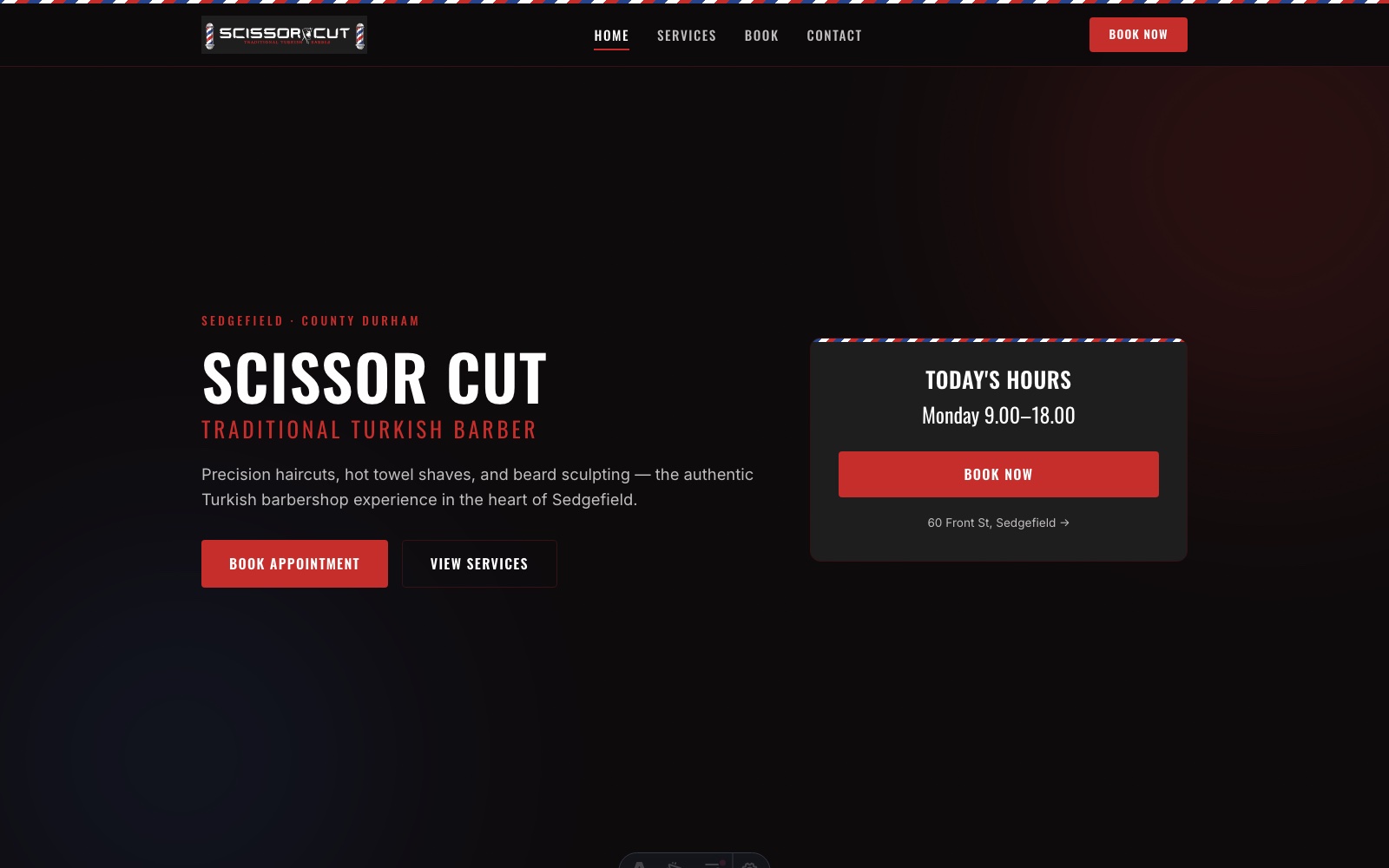 Scissor Cut — website designed and built by John Walker